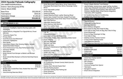 2024 Hyundai Palisade Calligraphy