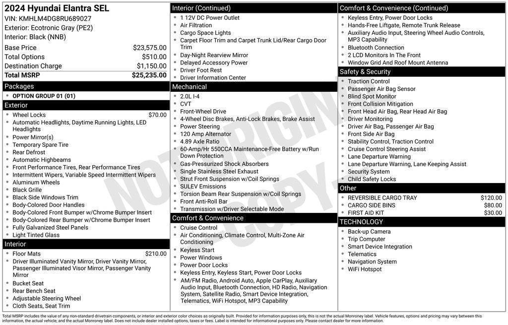 2024 Hyundai Elantra SEL