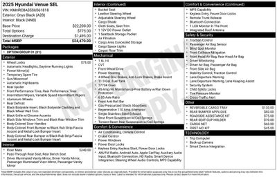 2025 Hyundai Venue SEL