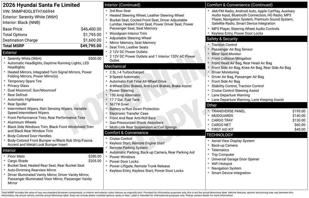 2026 Hyundai Santa Fe Limited