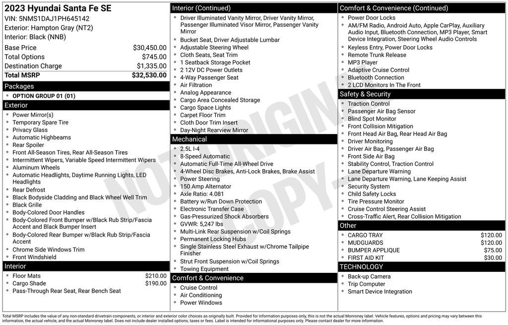 2023 Hyundai Santa Fe SE