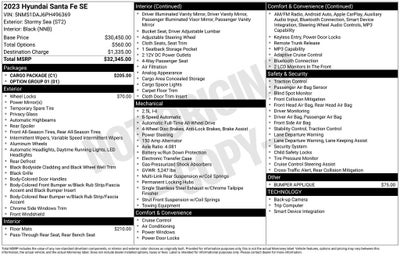 2023 Hyundai Santa Fe SE