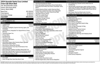 2024 Hyundai Santa Cruz Limited