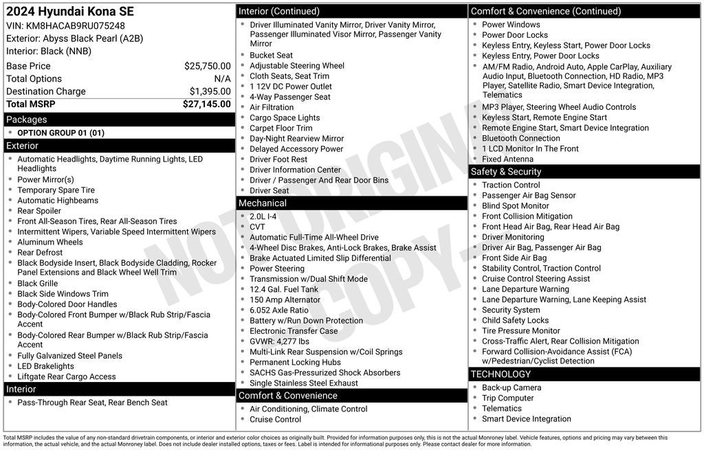 2024 Hyundai Kona SE