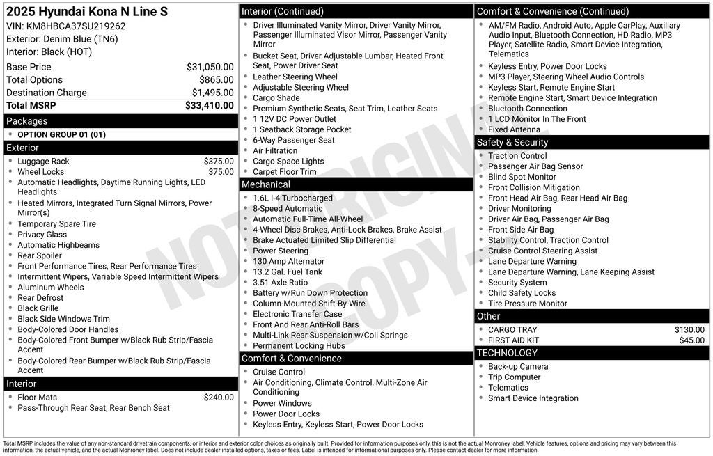 2025 Hyundai Kona N Line S
