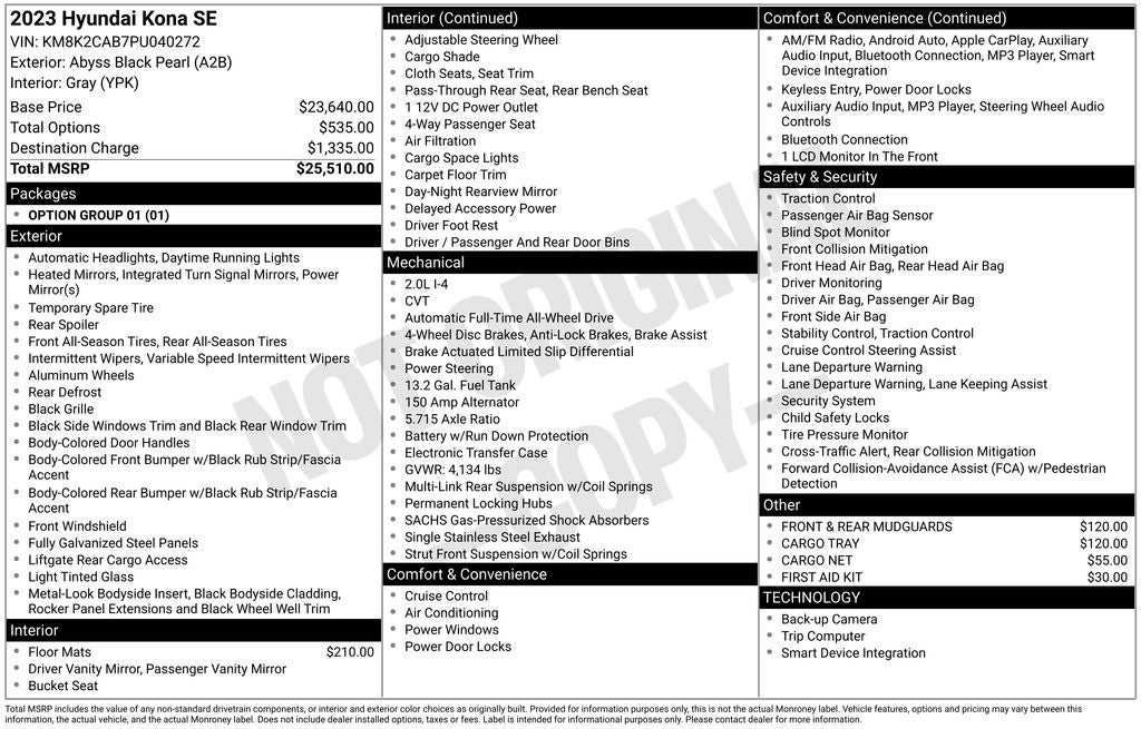 2023 Hyundai Kona SE