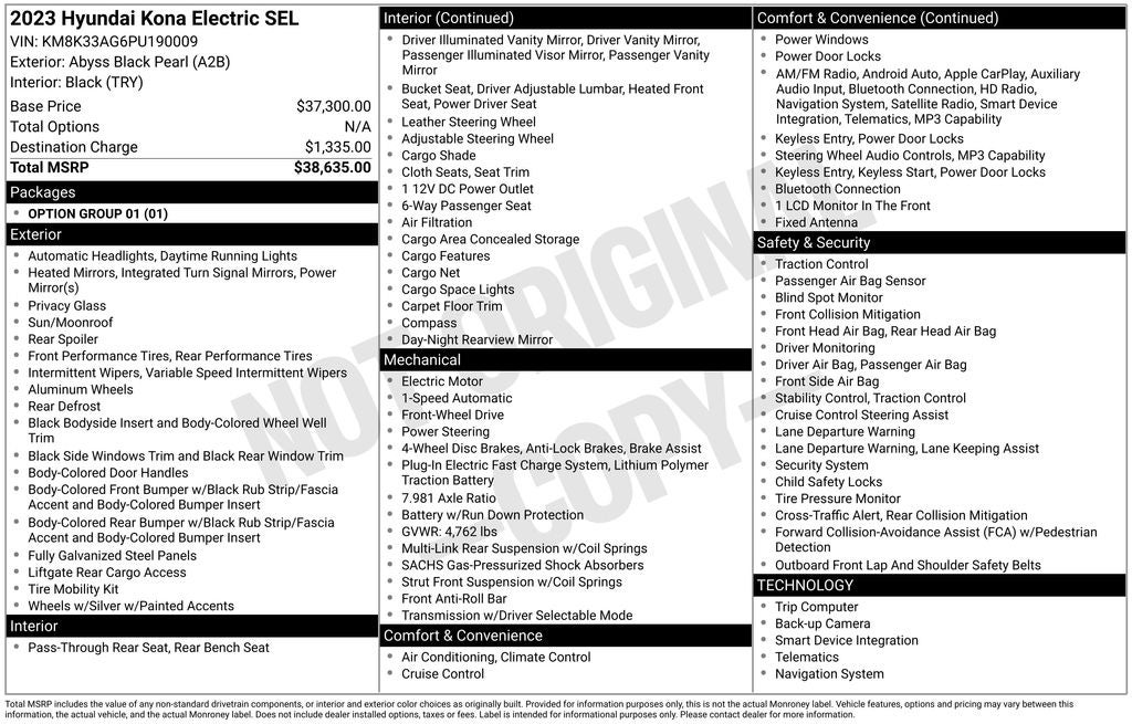 2023 Hyundai Kona Electric SEL