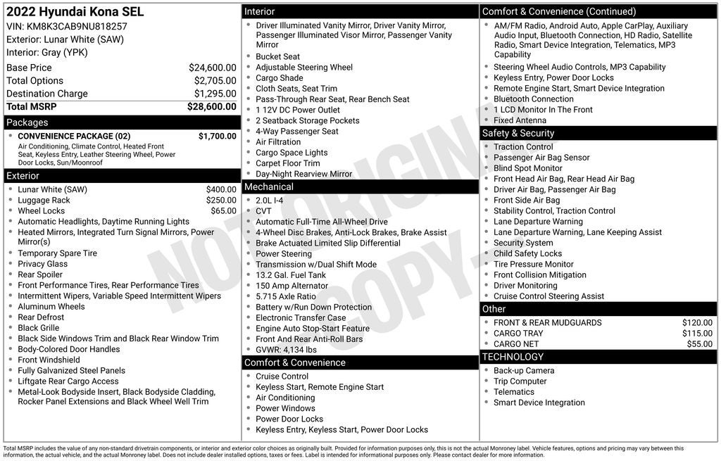 2022 Hyundai Kona SEL