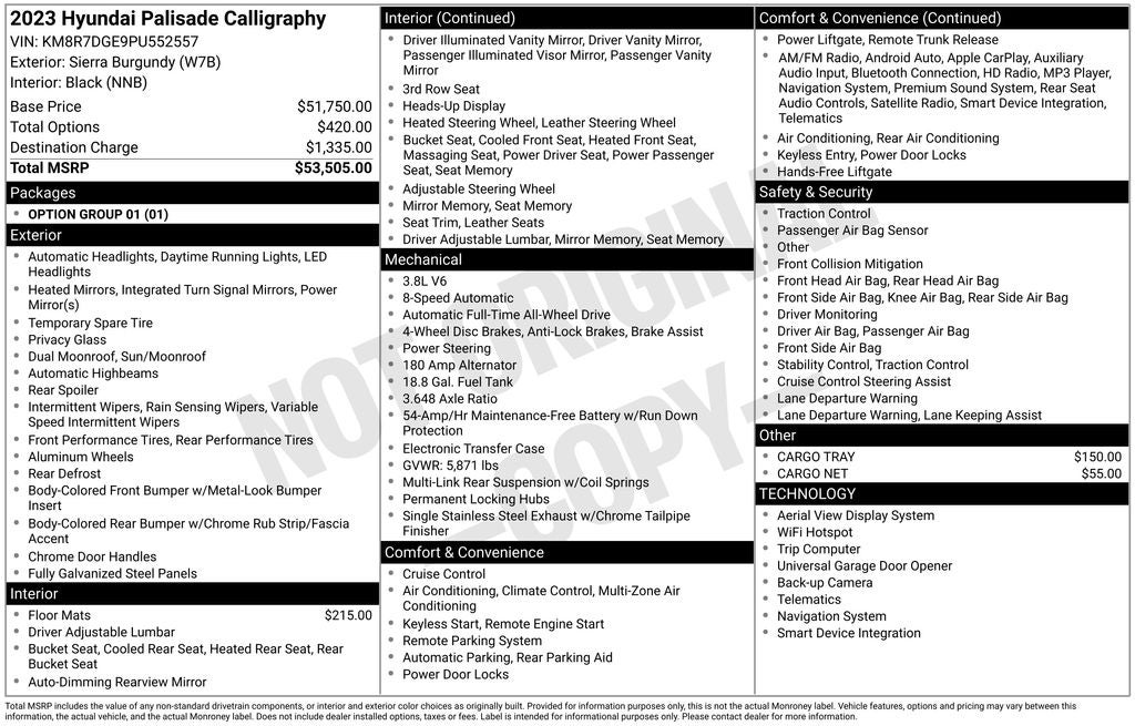 2023 Hyundai Palisade Calligraphy