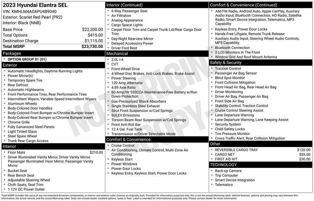 2023 Hyundai Elantra SEL