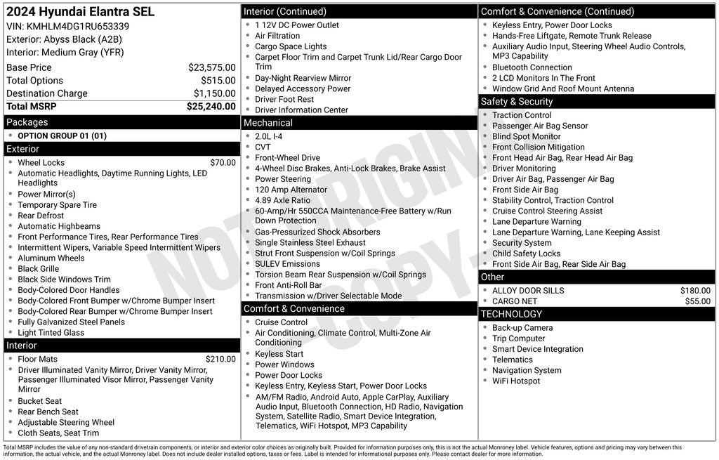 2024 Hyundai Elantra SEL