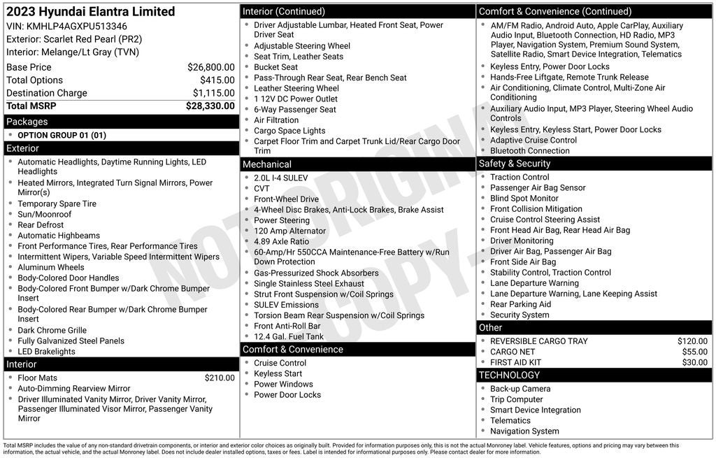 2023 Hyundai Elantra Limited