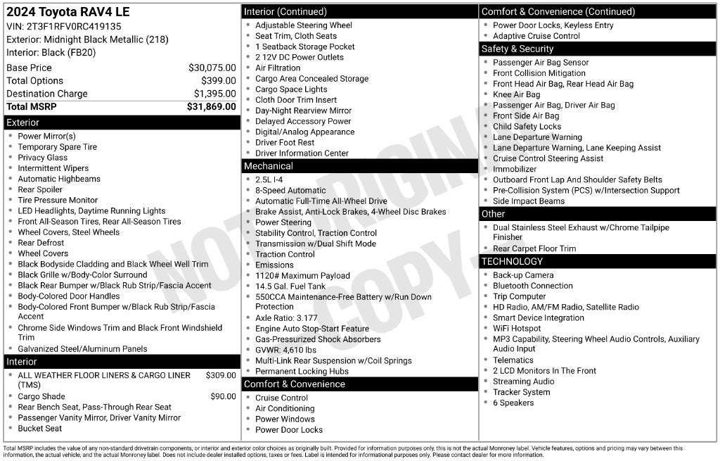 2024 Toyota RAV4 LE