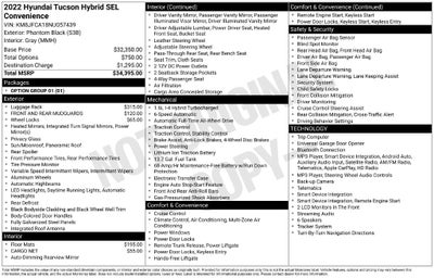 2022 Hyundai Tucson Hybrid SEL Convenience