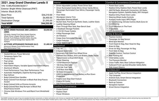 2021 Jeep Grand Cherokee Laredo X