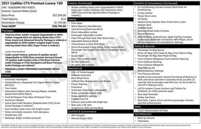 2021 Cadillac CT4 Premium Luxury