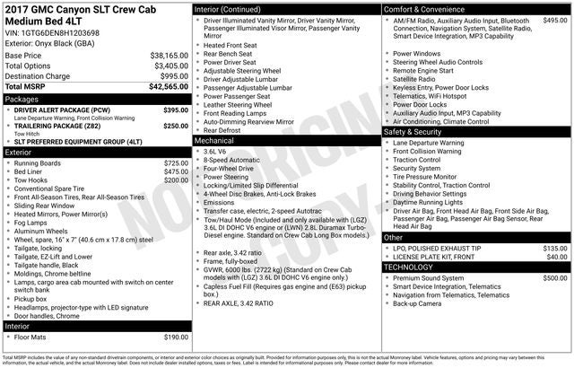 2017 GMC Canyon SLT