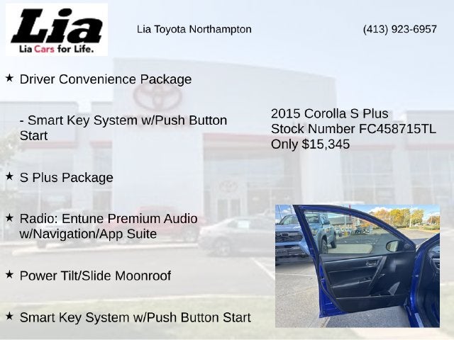 2015 Toyota Corolla S Plus