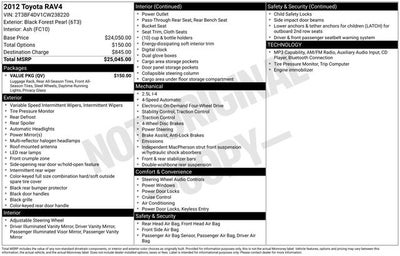 2012 Toyota RAV4 Base