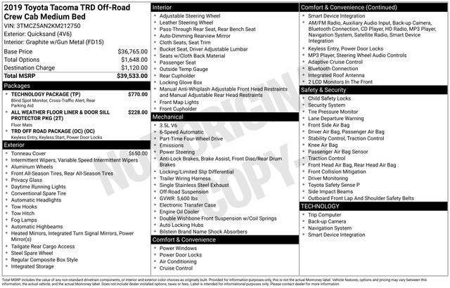 2019 Toyota Tacoma TRD Off-Road V6