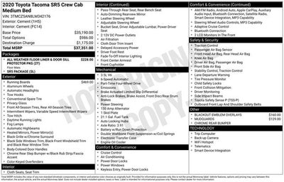 2020 Toyota Tacoma SR5 V6