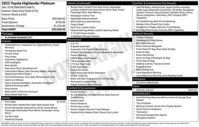 2022 Toyota Highlander Platinum