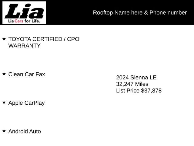 2024 Toyota Sienna LE 8 Passenger