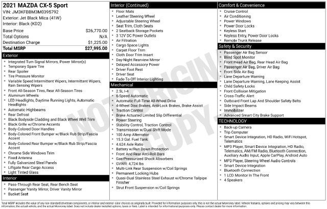 2021 Mazda Mazda CX-5 Sport