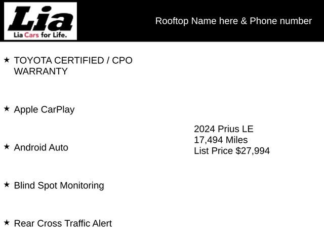 2024 Toyota Prius LE