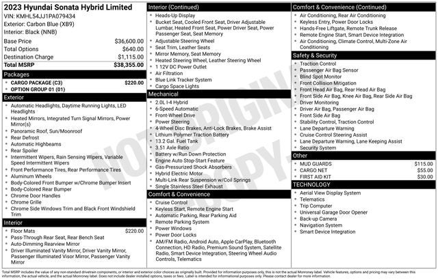 2023 Hyundai Sonata Hybrid Limited