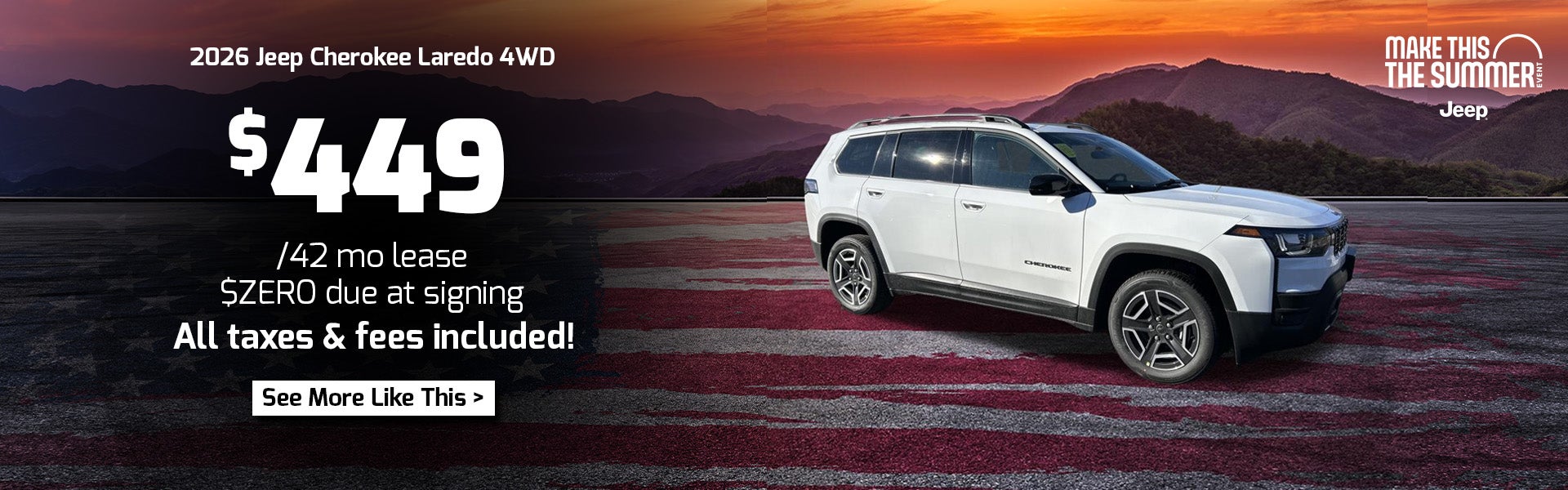 Jeep Cherokee Laredo Lease Offer 