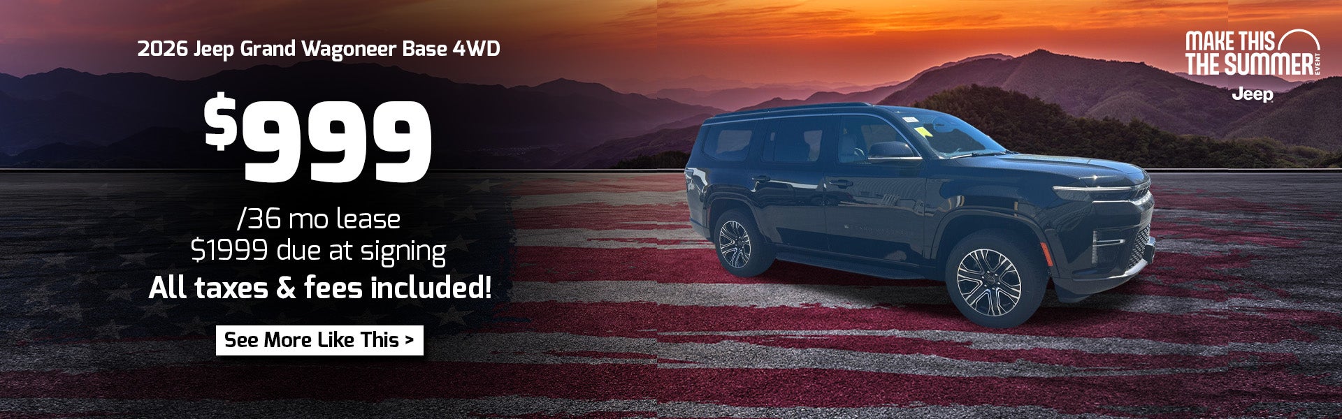 Jeep Grand Wagoneer lease Offer