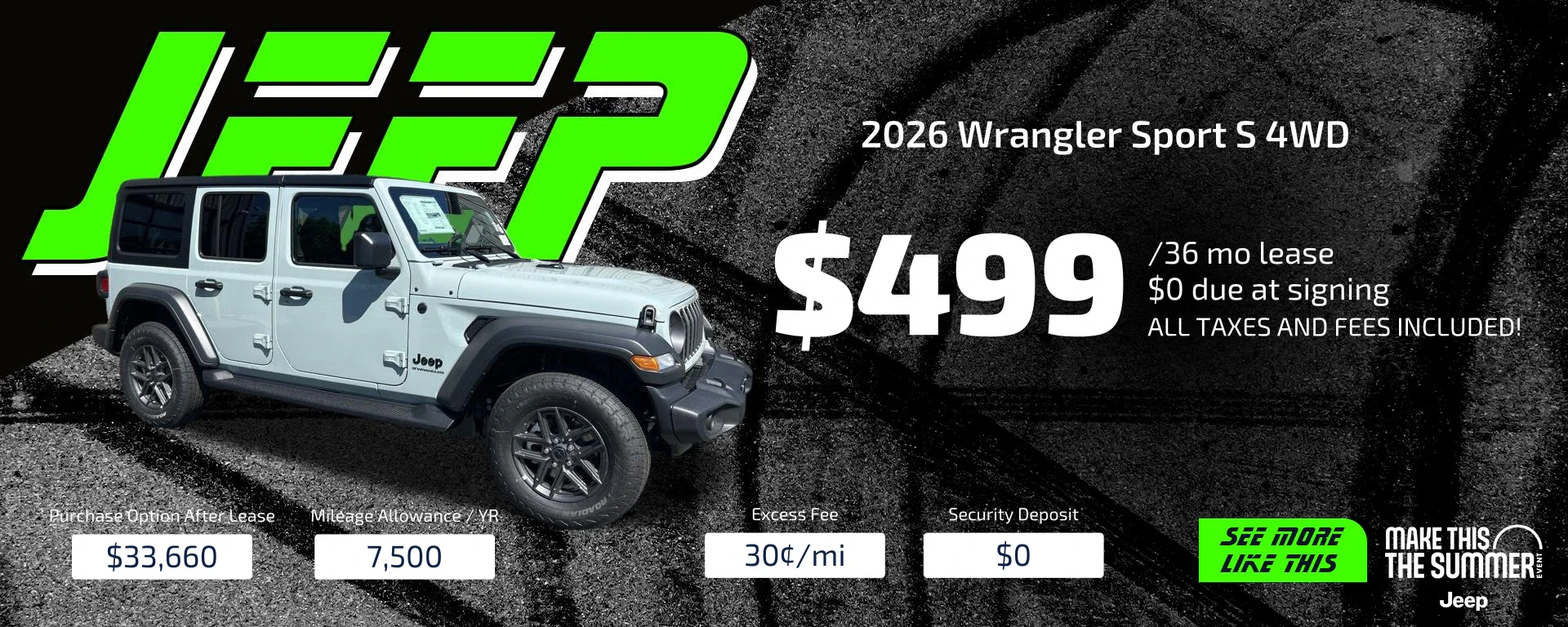 wrangler lease special