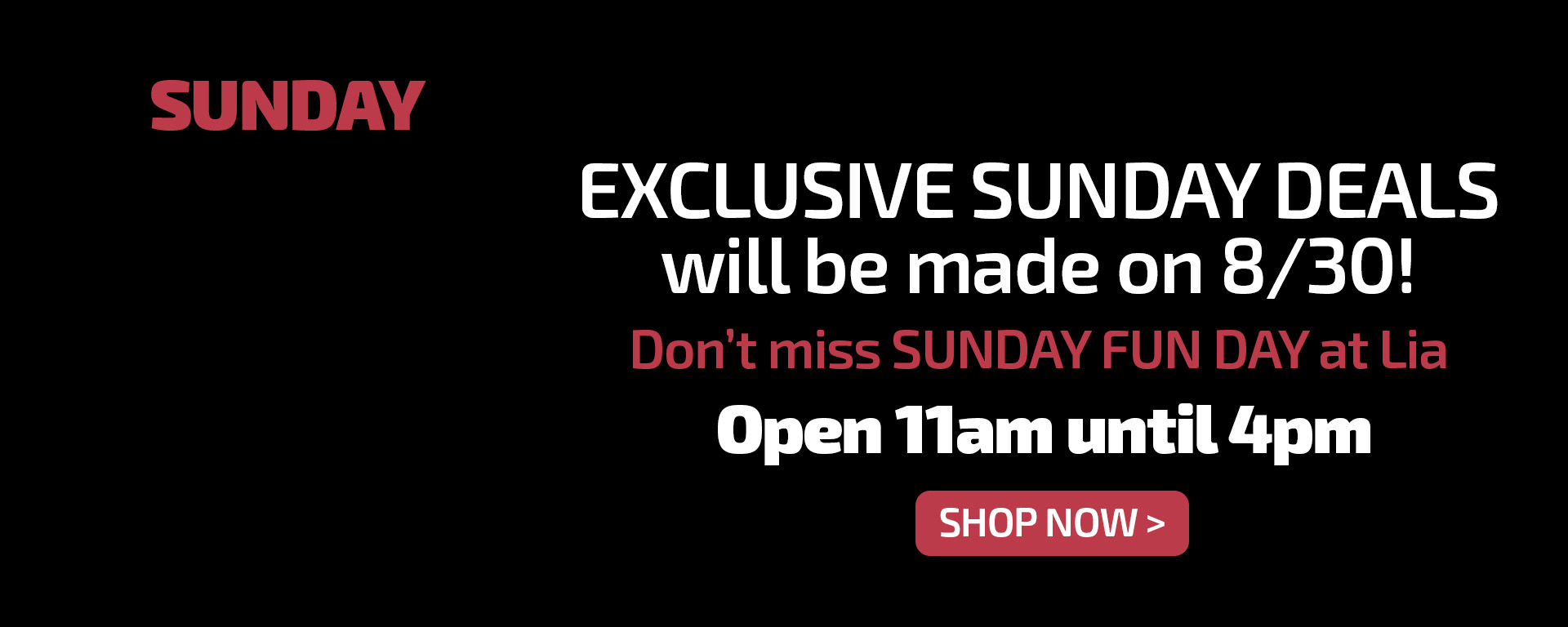 open sunday